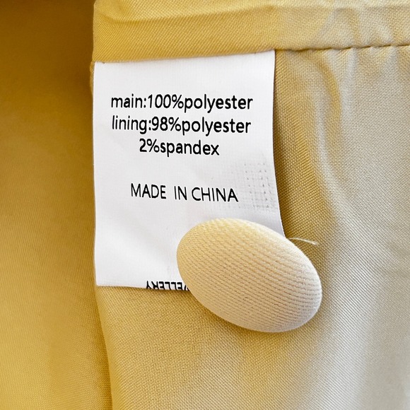 SHOWPO Womens Boxy Single Breasted Selena Blazer in Lemon NWT - Size 4‎ - Picture 10 of 10